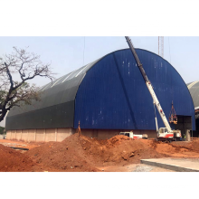 Professional Design Arched Roof Construction Structure Steel Space Frame Clinker Storage Shed